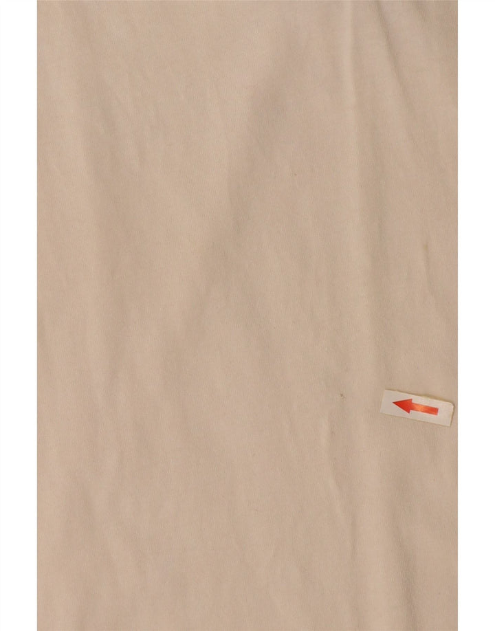 ASICS Camiseta con cuello y cremallera para hombre, talla grande, color blanco roto