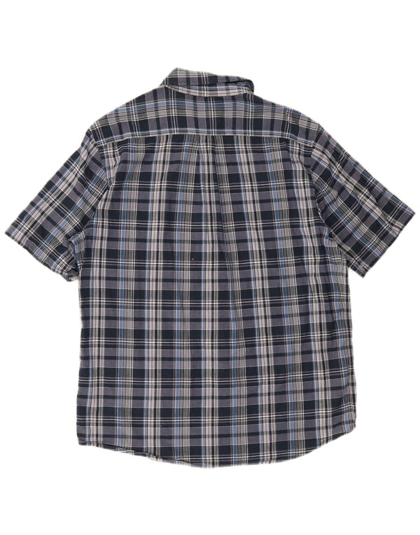Woolrich Camisa Regular Fit De Manga Corta Para Hombre Algodón A Cuadros Azul Grande