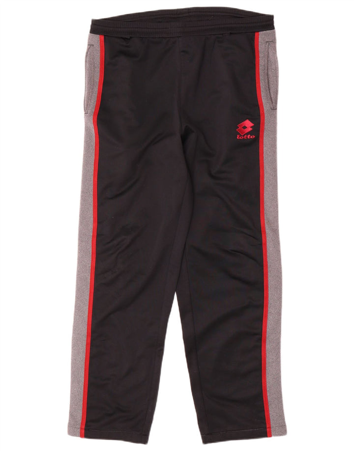 LOTTO Chándal completo con gráfico para hombre, poliéster color block, pequeño, negro