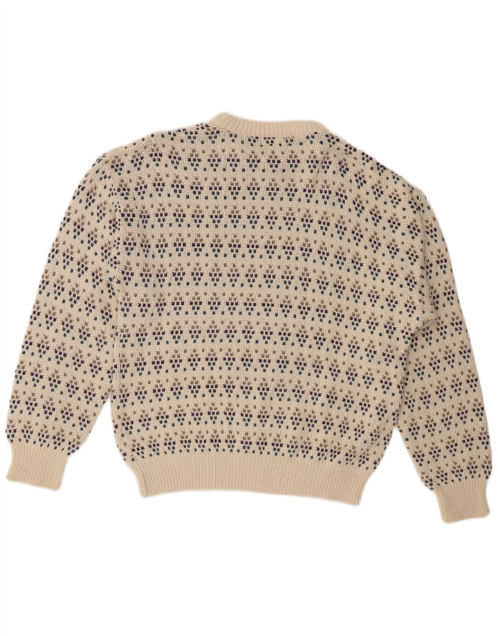 Eddie Bauer Jersey con Cuello Redondo para Hombre, tamaño Grande, algodón con Manchas en Blanco Roto