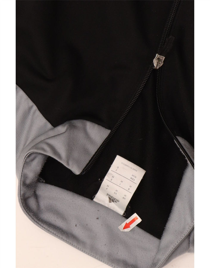 Adidas Hombre Chándal Top Chaqueta Mediano Negro Colorblock Poliéster