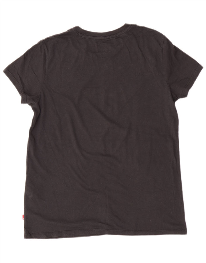 Levi's Camiseta gráfica para mujer Top UK 44 Algodón negro mediano