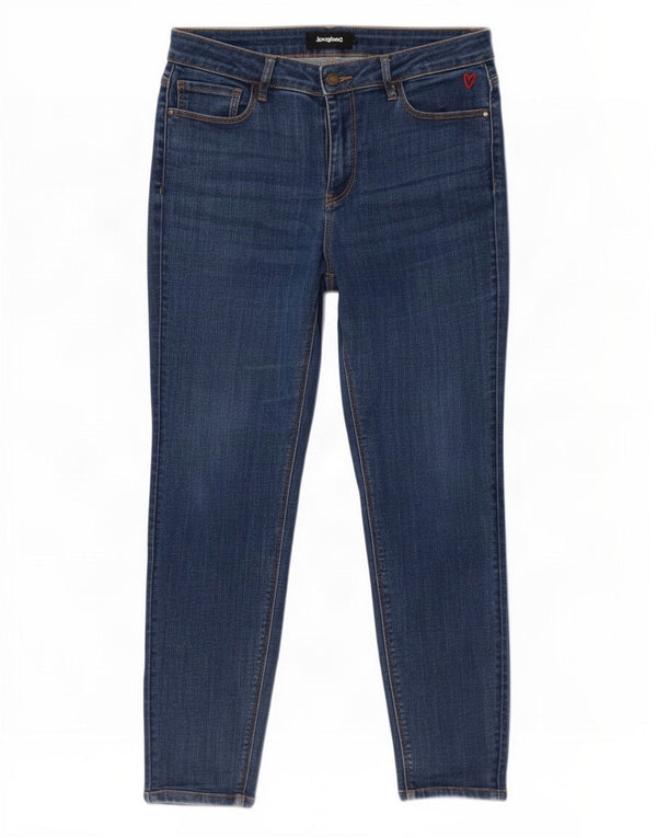 Desigual Jeans ajustados de talle medio para mujer EU 42 Large W30 L27 Azul marino