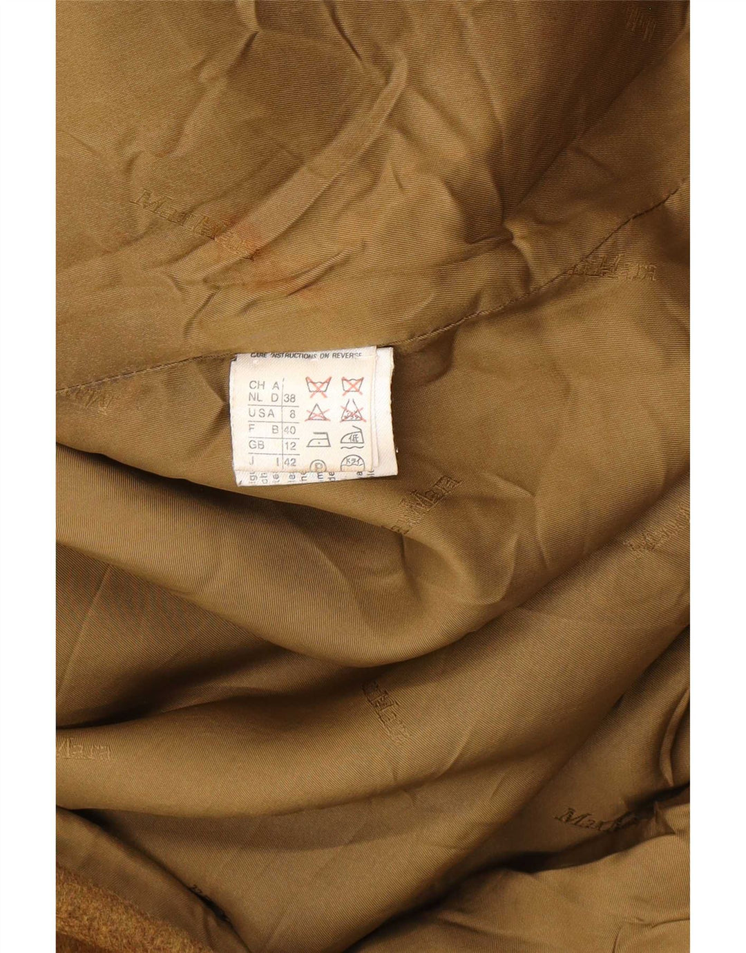 Max Mara - Abrigo extragrande con doble botonadura para mujer, talla 40, color caqui mediano
