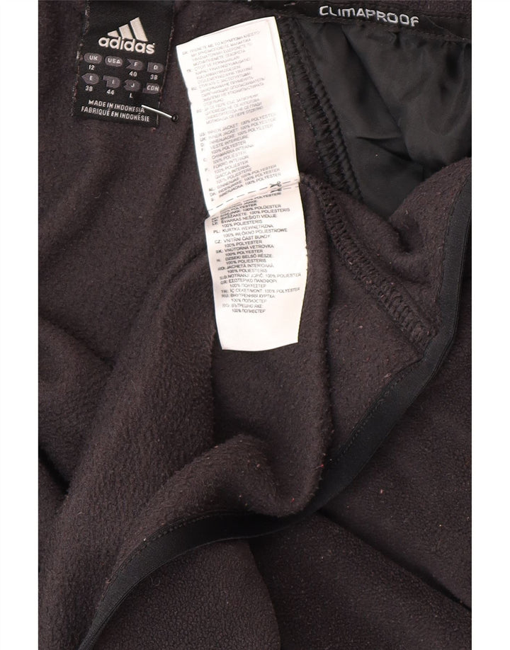Adidas Chaqueta polar a prueba de clima para mujer Reino Unido 12 Mediano Negro Poliéster