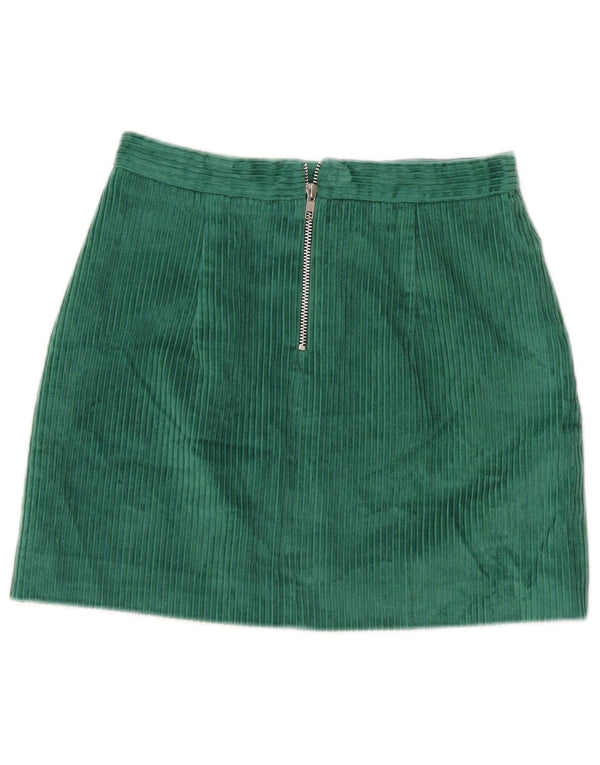 Jack Wills Minifalda de pana para mujer UK 10 Small W28 Algodón verde