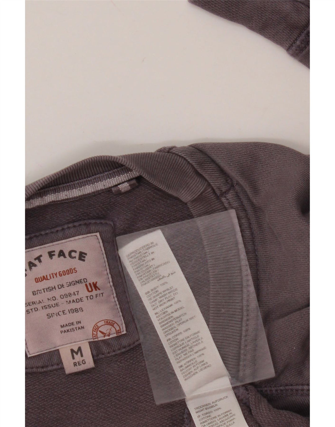 FAT FACE Mens Sweatshirt Jumper Medium Grey Cotton