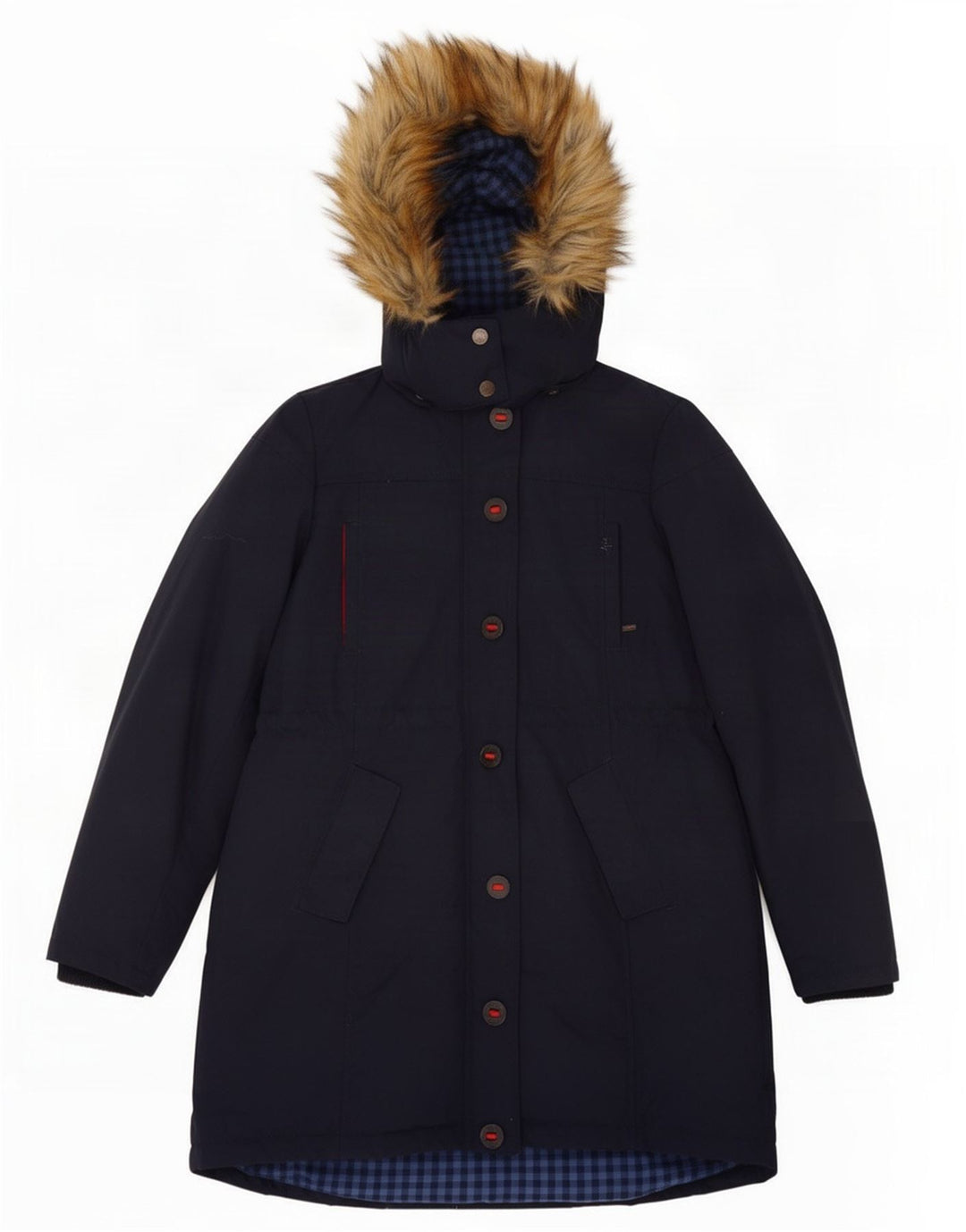 Abrigo acolchado con capucha para mujer Fat Face UK 44 Medium Azul marino Nylon