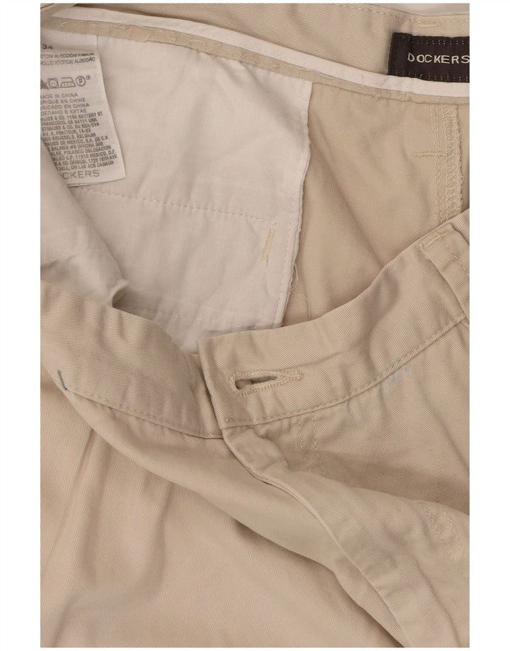 Dockers Pantalones cortos tipo cargo para hombre W34 Algodón beige grande