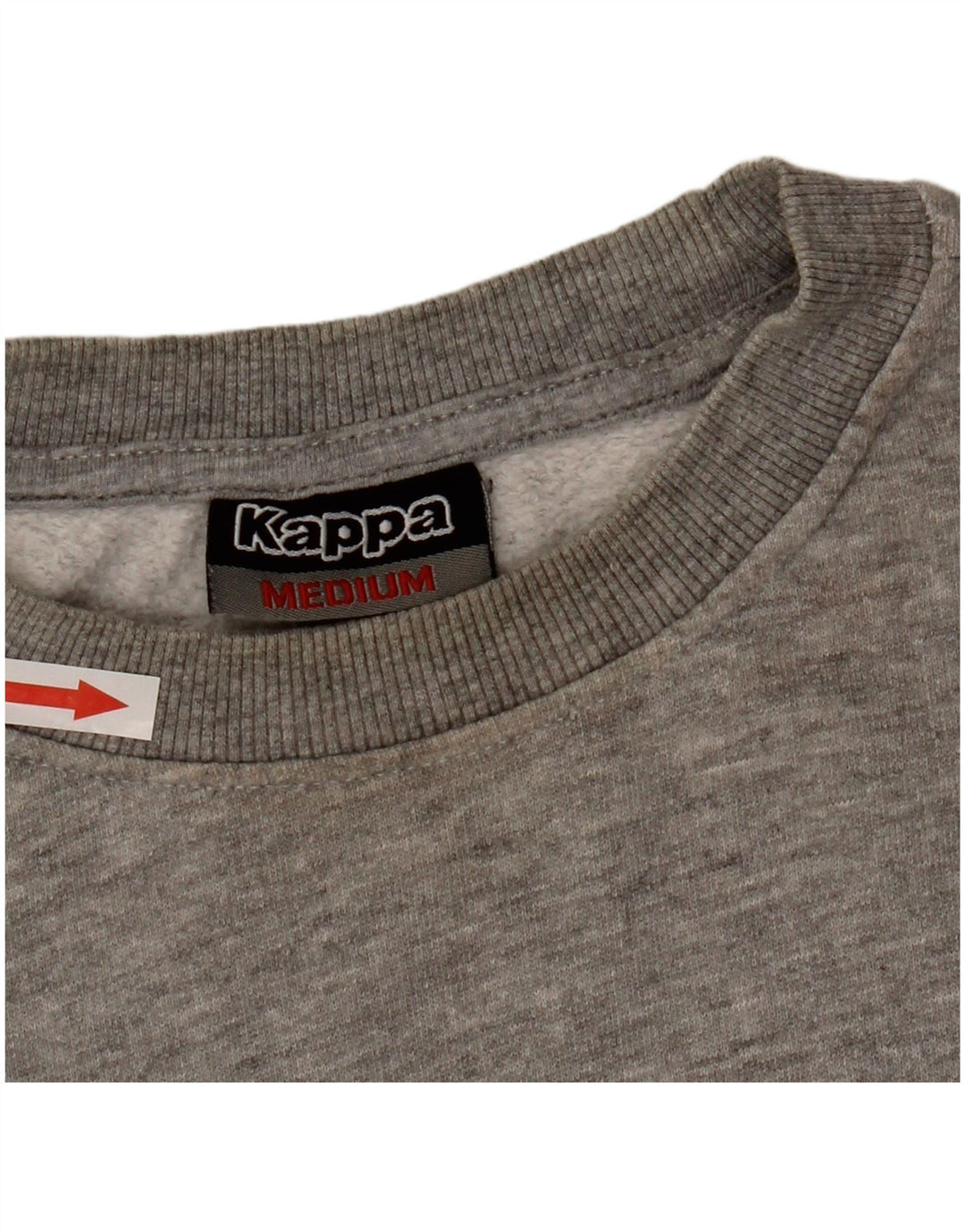 Kappa Hombre Sudadera Jumper Algodón Moteado Gris Medio