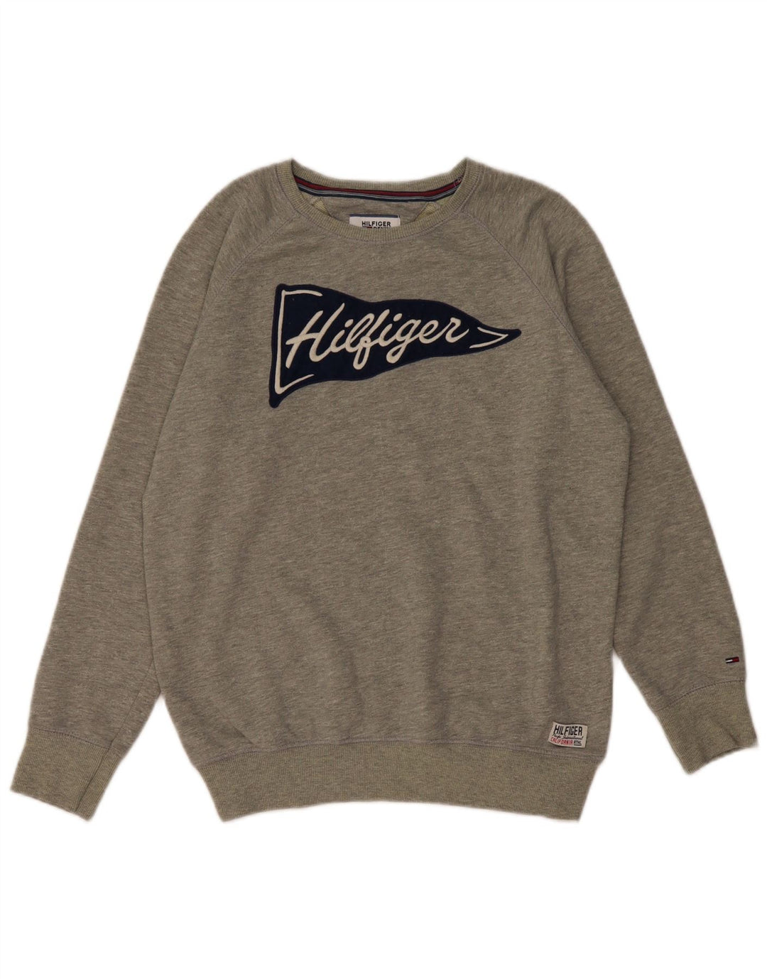 TOMMY HILFIGER Sudadera gráfica para hombre Jumper Small Gris Algodón