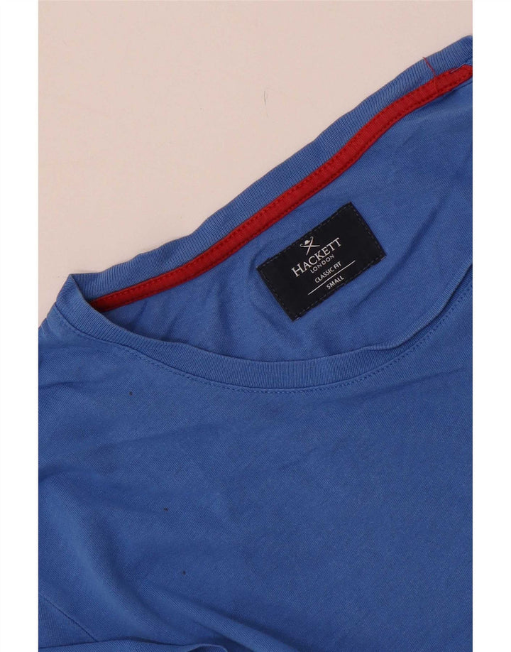 Hackett Mens Classic Fit Camiseta Top Azul Pequeño