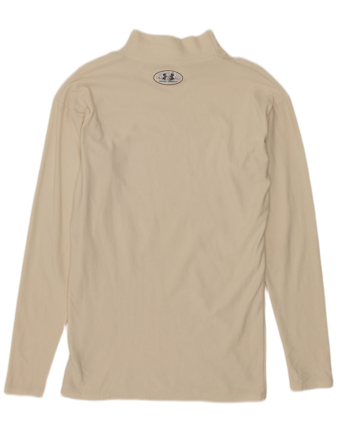 Under Armour Camiseta de manga larga para hombre de nailon blanco roto grande