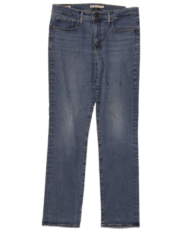 Levi's Mujer 314 Shaping Straight Jeans W31 L31 Algodón Azul