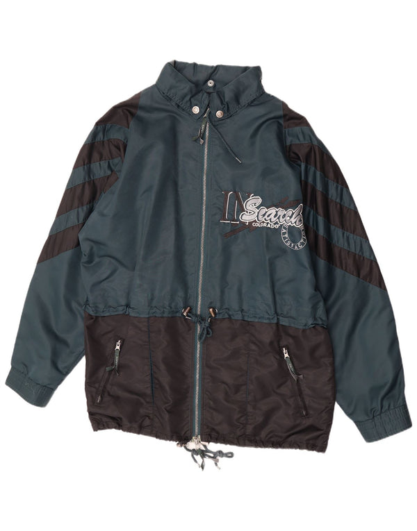 Colorado Chaqueta impermeable con capucha y gráfico para hombre UK 44 2XL Verde Colorblock
