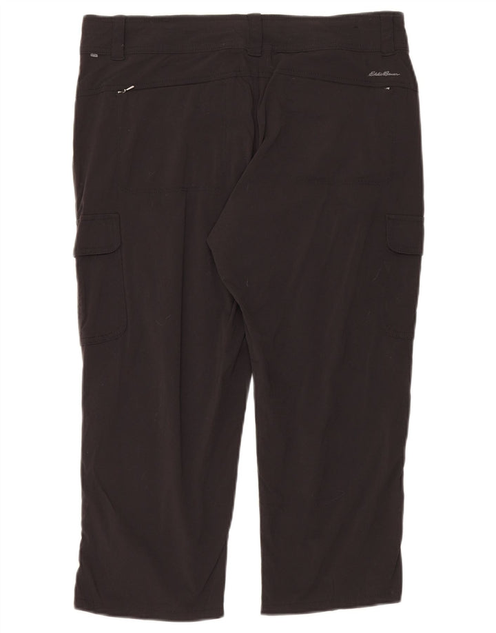 Eddie Bauer Pantalones Capri para Senderismo Cargo para Mujer US 10 Large W32 L21 Negro
