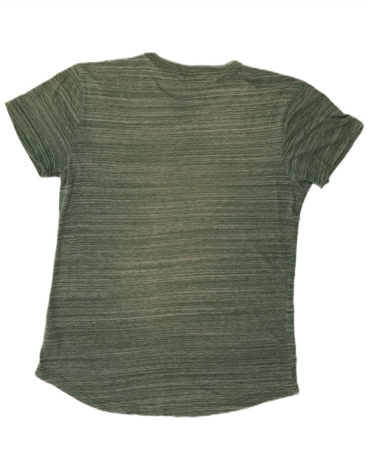 G-STAR Hombre Camiseta Top Poliéster A Rayas Verde Medio
