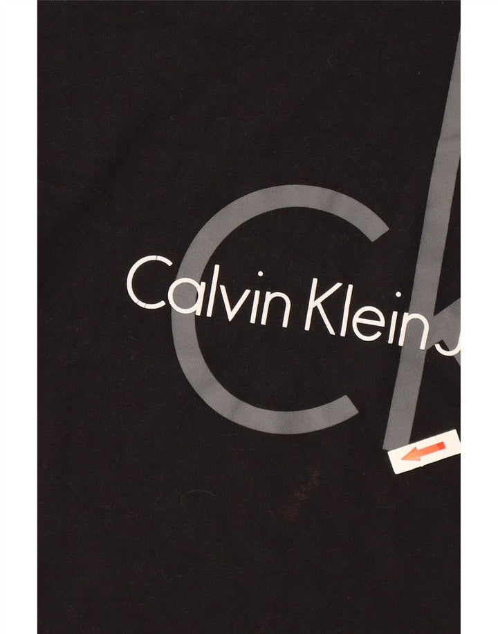 Calvin Klein Jeans Hombre Camiseta Gráfica Top Mediano Negro