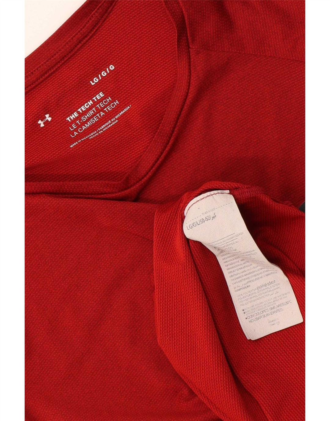 Under Armour Camiseta para hombre Top Large Poliéster rojo