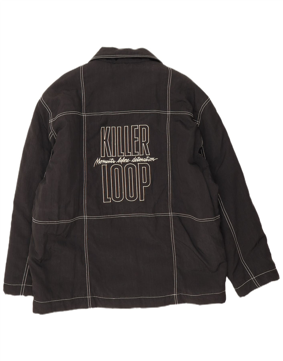 Killer Loop Chaqueta Bomber Estampada Para Hombre UK 38 Mediana Poliamida Negra