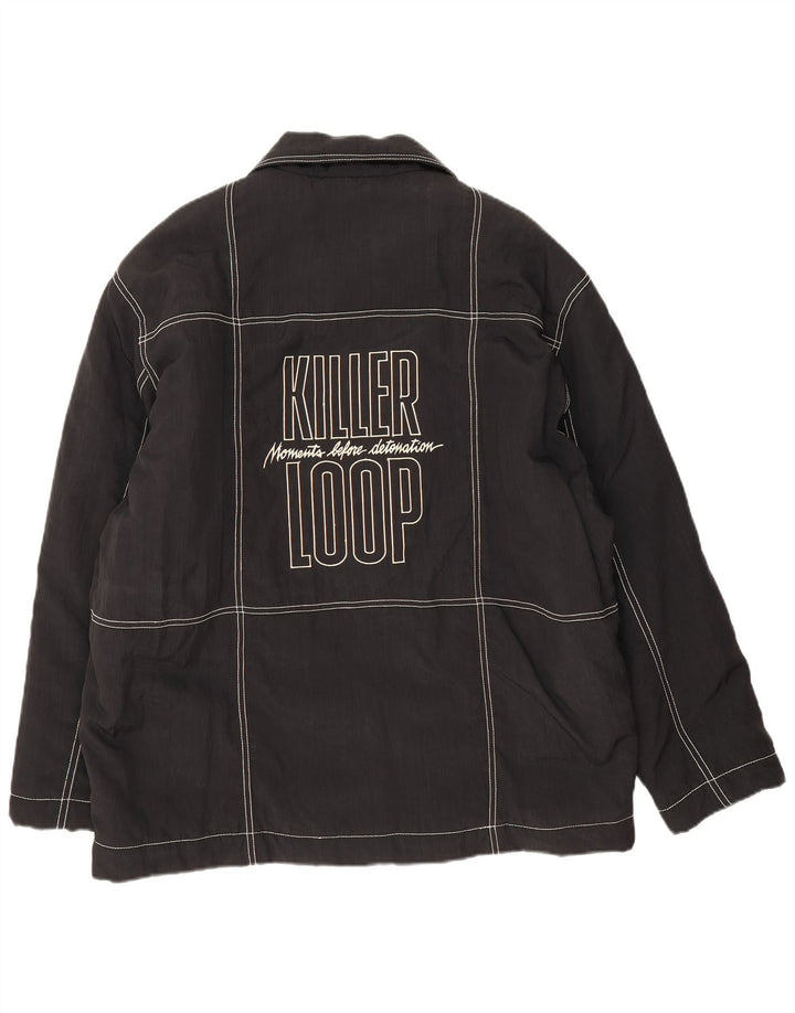 Killer Loop Chaqueta Bomber Estampada Para Hombre UK 38 Mediana Poliamida Negra