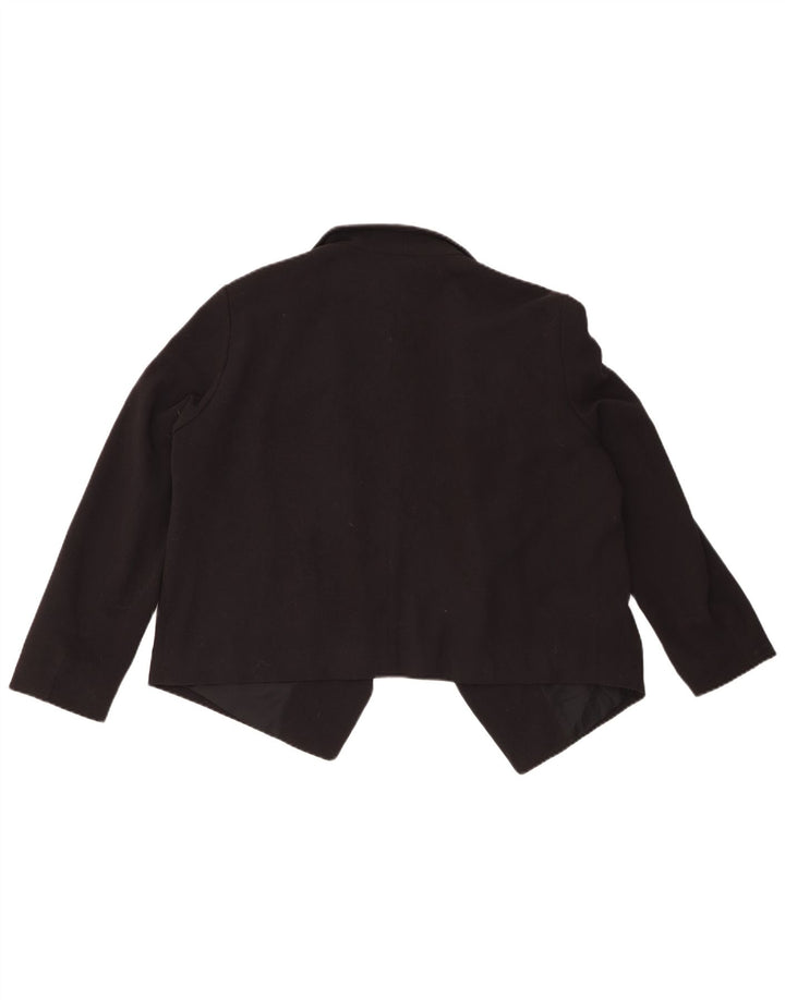 BENETTON Chaqueta Bolero para Mujer UK 46 Grande Poliéster Negro