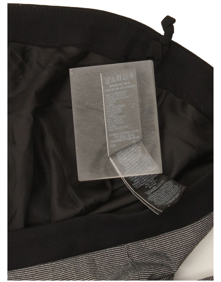 Marks & Spencer Falda lápiz para mujer UK 44 Grande W34 Poliéster a cuadros negros