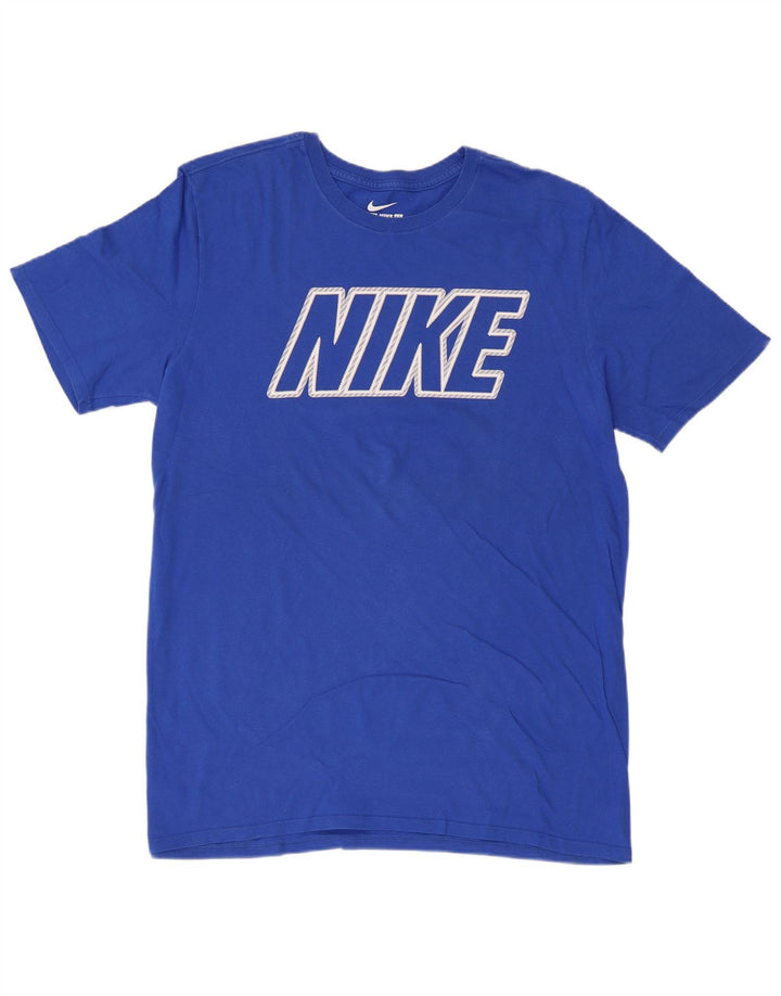 NIKE Camiseta gráfica de corte atlético para hombre, talla grande, azul
