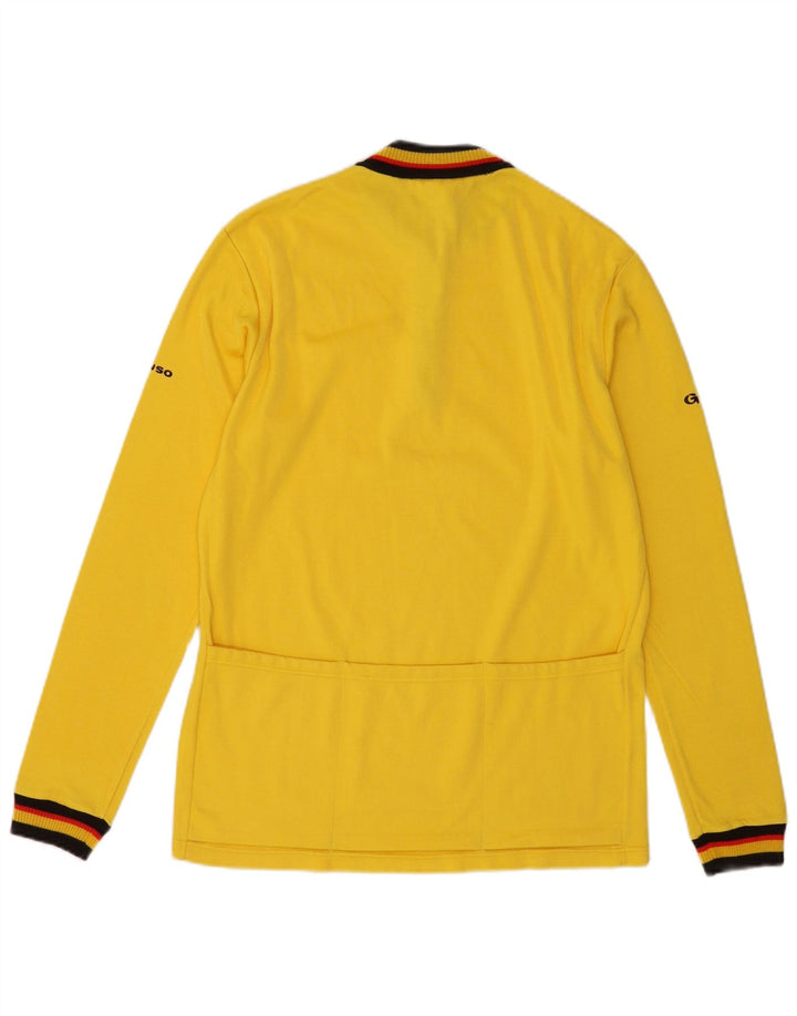 Gonso Hombre Zip Neck Top Manga Larga XL Poliacrílico Amarillo