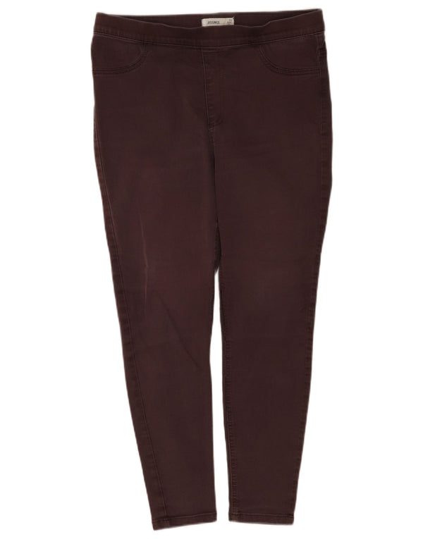 Marks & Spencer Jeans Jegging Cortos para Mujer Reino Unido 14 Grande W34 L25 Algodón Marrón