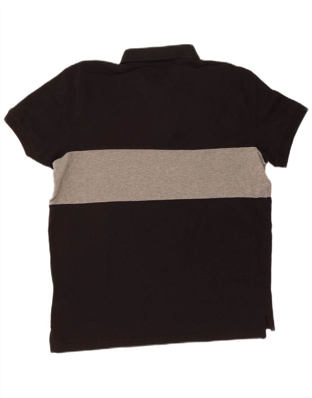 AMERICAN EAGLE Mens Standard Fit Polo Shirt Medium Black Colourblock