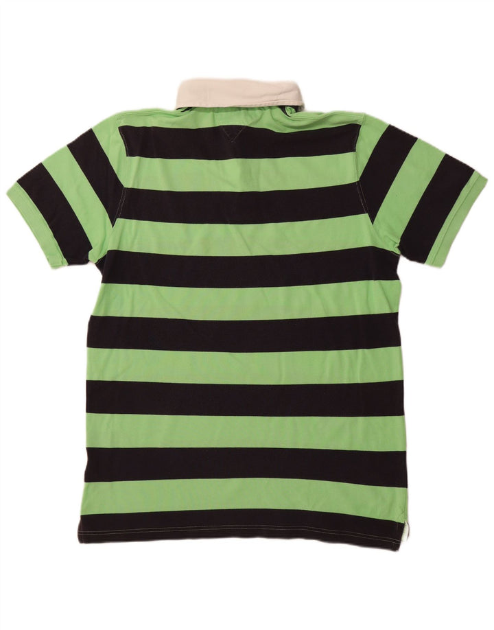 TOMMY HILFIGER Polo de rugby para hombre 2XL Algodón de rayas verdes