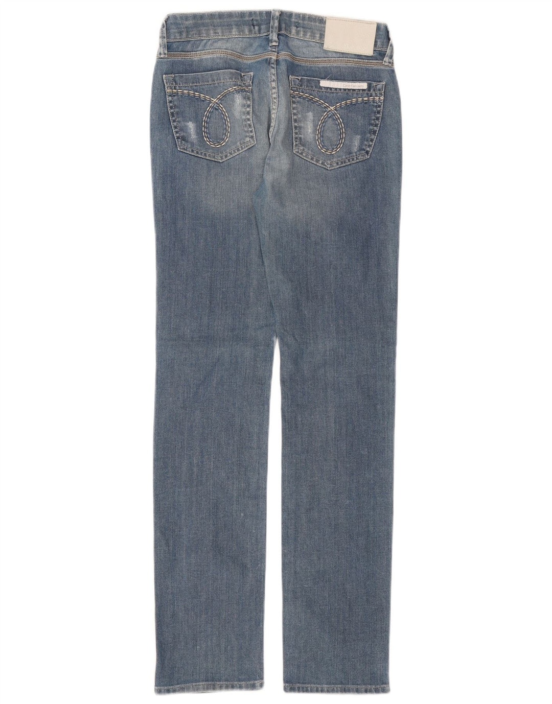 Vaqueros Rectos Calvin Klein Mujer W26 L31 Algodón Azul