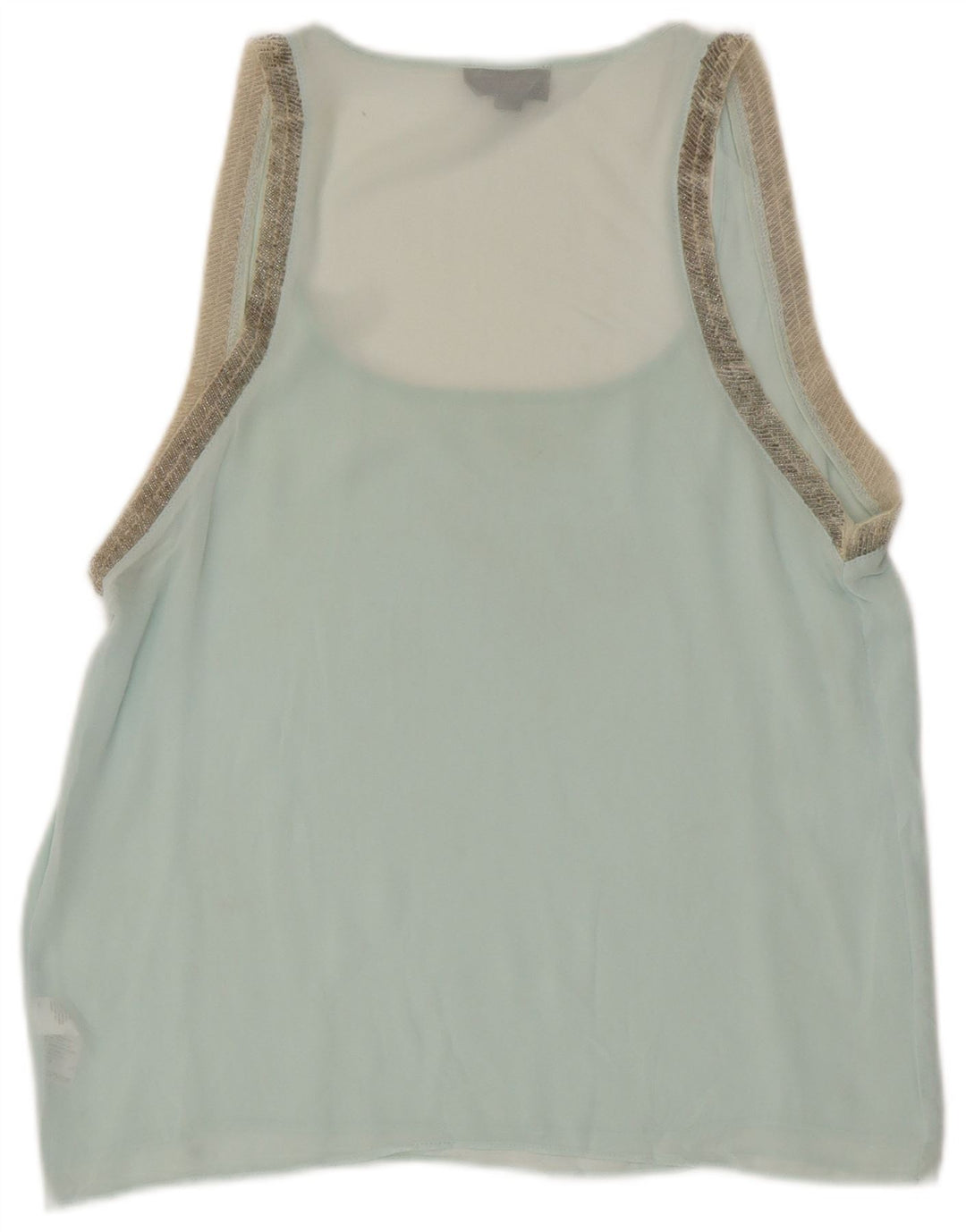 Topshop Blusa sin mangas para mujer Top UK 10 Small Poliéster azul