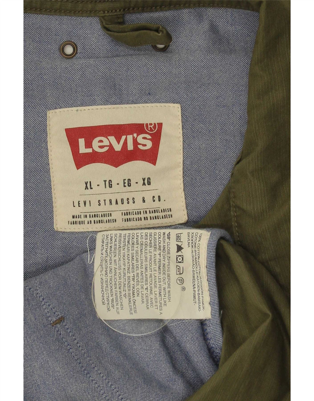 Levi's Chaqueta utilitaria para hombre UK 42 XL Algodón caqui