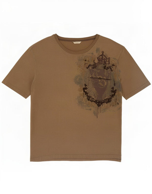 Ted Baker - Camiseta gráfica para hombre, talla 4, color marrón grande