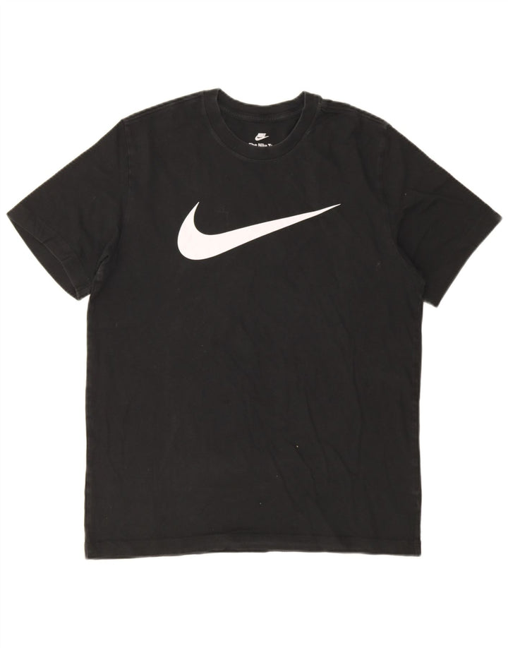 Nike Camiseta gráfica para hombre Top mediano de algodón negro