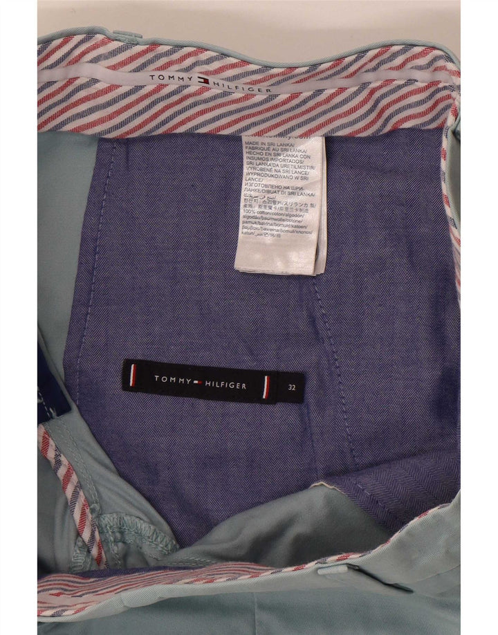 Tommy Hilfiger Pantalones cortos chinos para hombre W32 Algodón azul medio