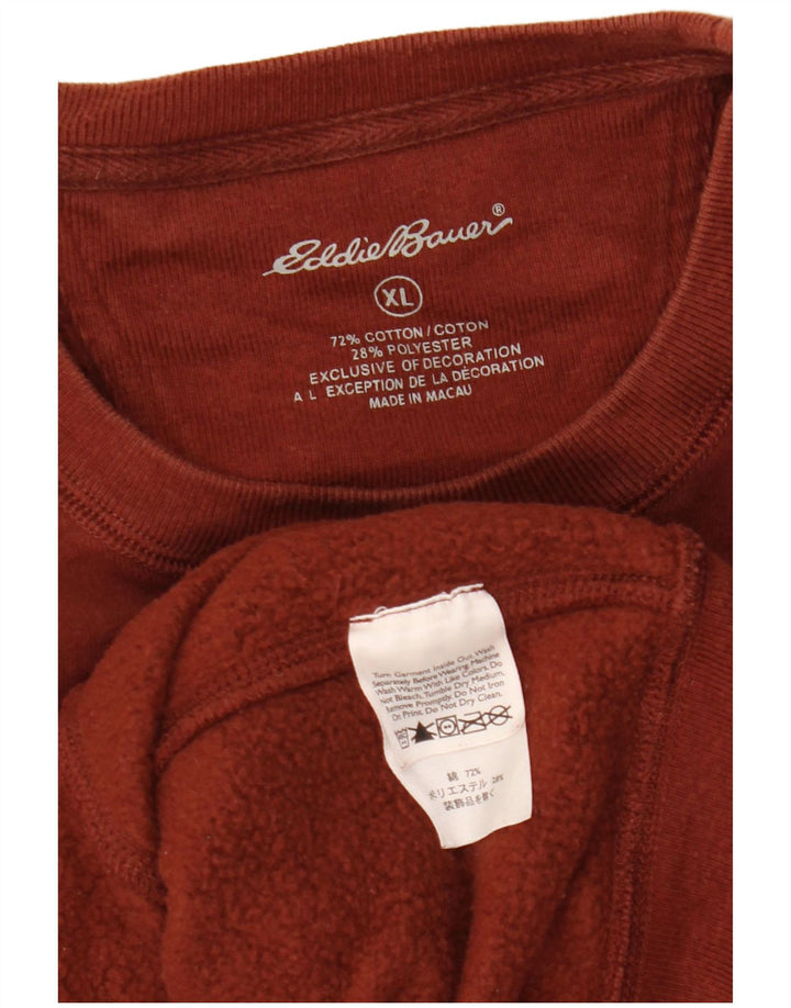 EDDIE BAUER Sudadera gráfica para hombre Jumper XL Algodón marrón