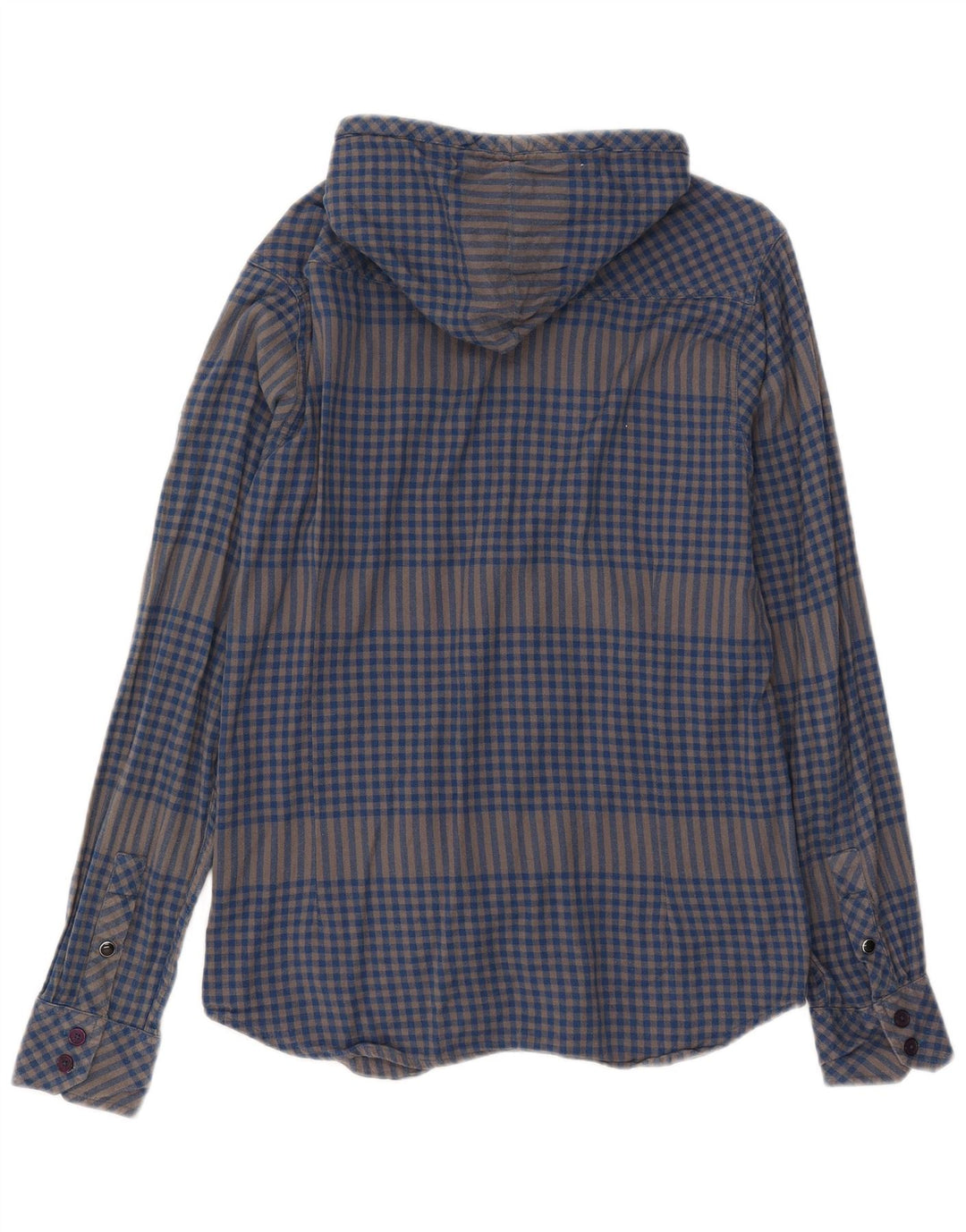 Quiksilver Camisa de franela de leñador para hombre, algodón a cuadros azul pequeño