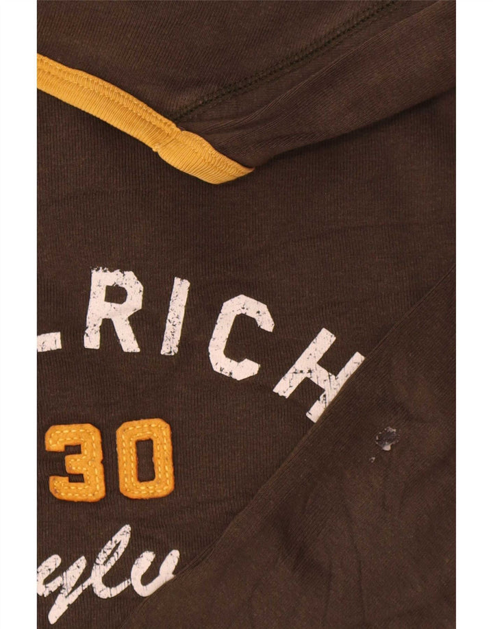 Woolrich Mens Graphic Top Manga Larga 2XL Algodón Marrón