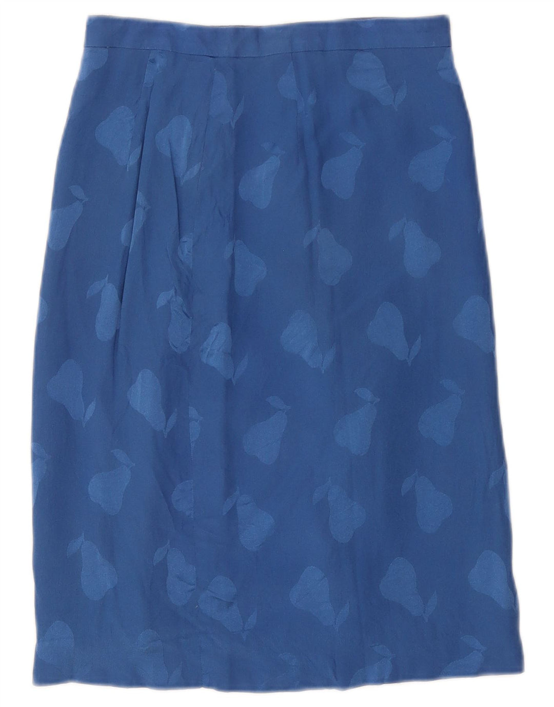 Falda recta vintage con patrón abstracto para mujer W26 azul pequeño