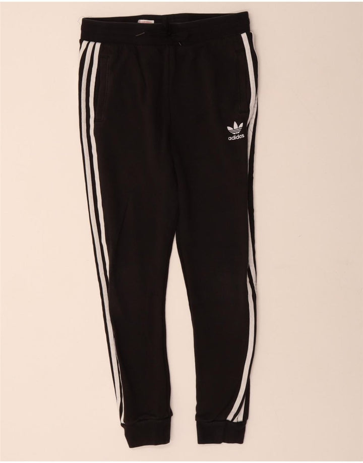 ADIDAS Pantalones de chándal para mujer Joggers UK 12 Mediano Negro Algodón