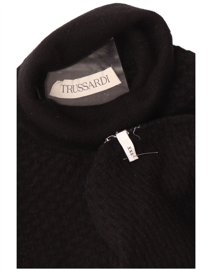 TRUSSARDI Jersey con cuello vuelto para mujer UK 20 2XL Negro