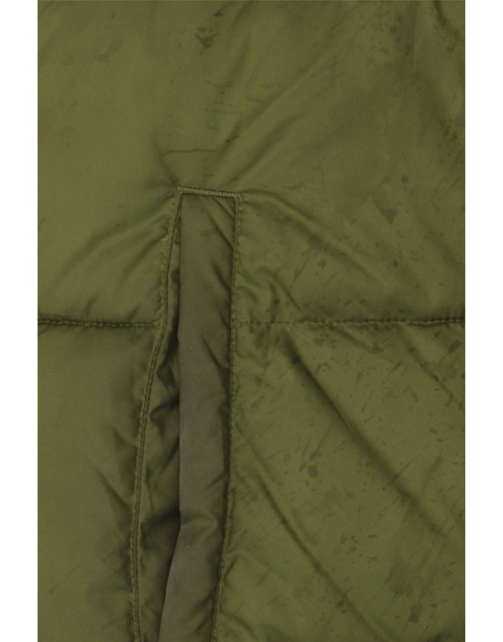 ELLESSE Chaqueta acolchada con capucha para hombre UK 36 Small Verde Poliéster