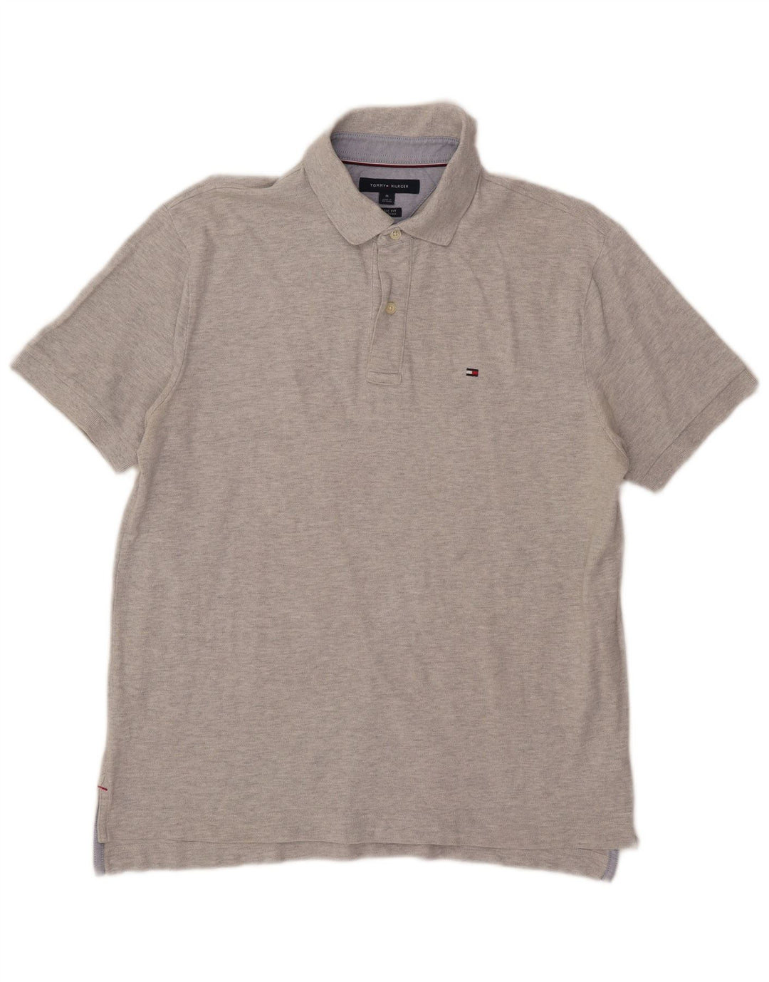 Tommy Hilfiger Polo de corte clásico para hombre de algodón gris medio
