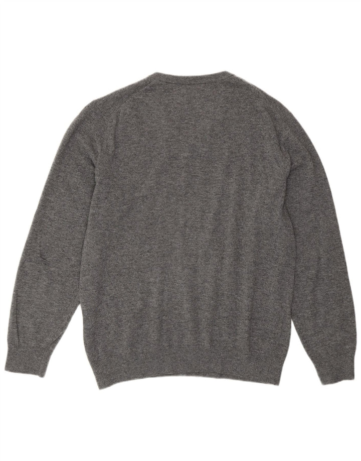 GANT Jersey con Cuello en V para Hombre XL Gris Lana de Cordero