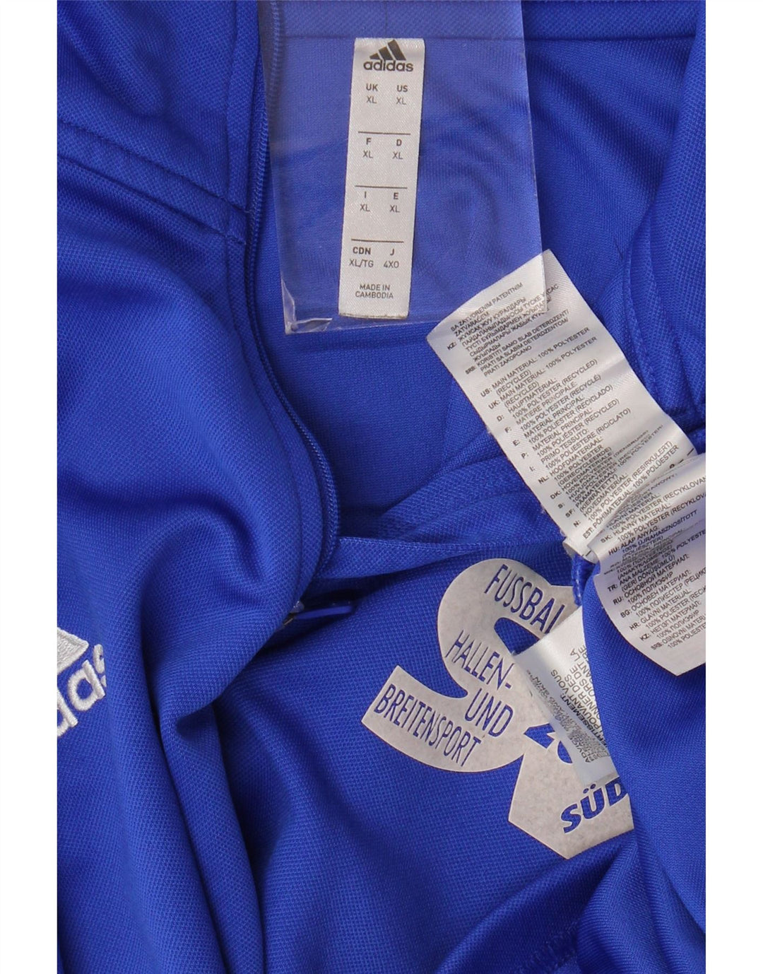 ADIDAS Hombre Aeroready Graphic Zip Neck Jersey Chándal Top XL Azul