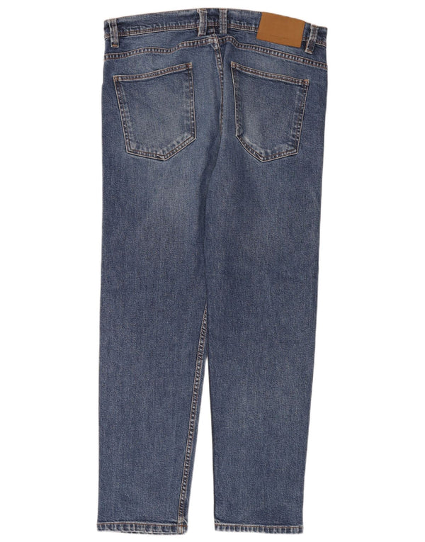 Zara Jeans Rectos Hombre EU 46 XL W36 L30 Algodón Azul