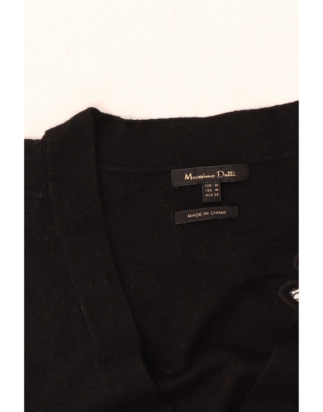 Massimo Dutti Cárdigan Extragrande para Mujer UK 44 Mediano Negro Floral